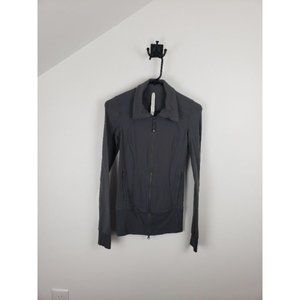 Lululemon Athletica Zip Up Compression Gray Long Sleeve Jacket Size 2